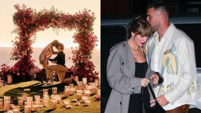 Josh Allen, Hailee Steinfeld, Taylor Swift and Travis Kelce