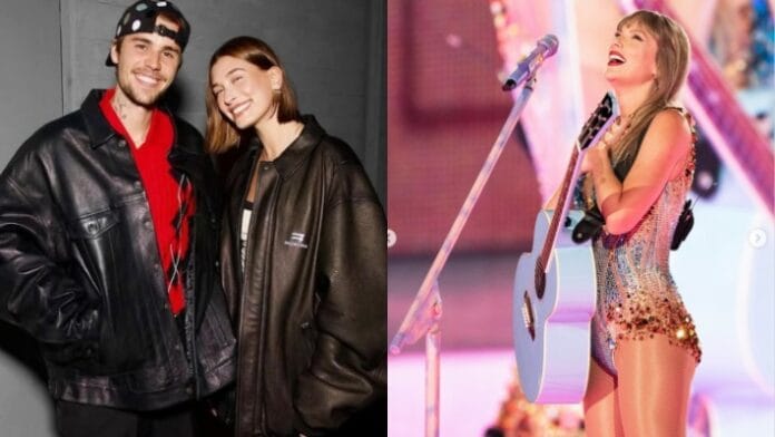 Hailey Bieber, Justin Bieber and Taylor Swift