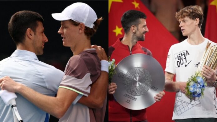 Novak Djokovic and Jannik Sinner