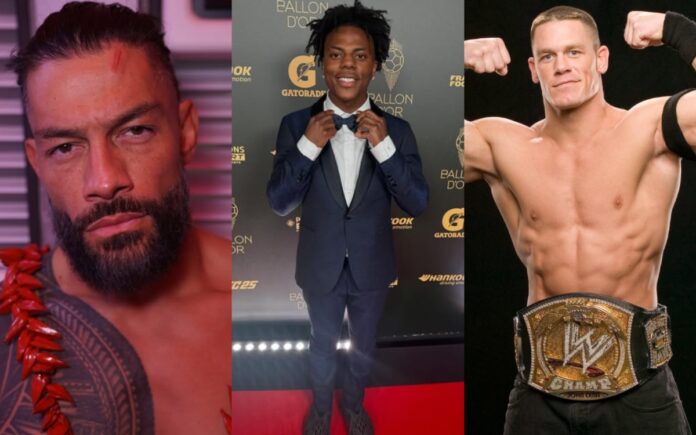 John Cena, IShowSpeed and Roman Reigns