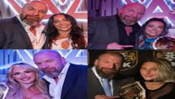 Triple H with female WWE stars