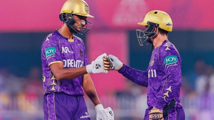 KKR players Angkrish Raghuvanshi and Quinton De Cock