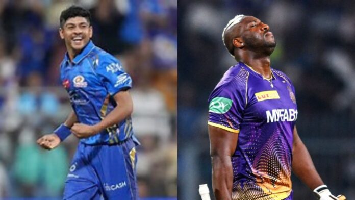 Ashwani Kumar and Andre Russell MI Ashwani Kumar and KKR Andre Russell