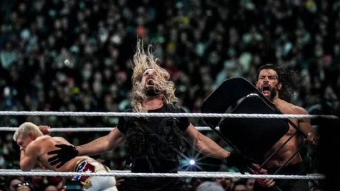 Cody Rhodes, Roman Reigns and Seth Rollins Cody Rhodes, Roman Reigns and Seth Rollins