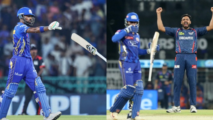 Mumbai Indians Hardik Pandya and LSG Avesh Khan