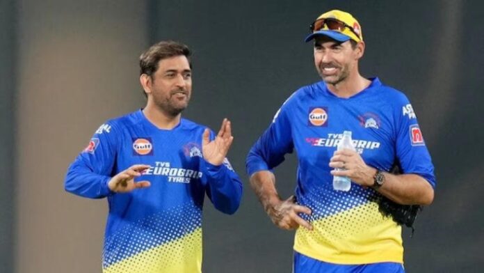 MS Dhoni and Stephen Fleming MS Dhoni and Stephen Fleming