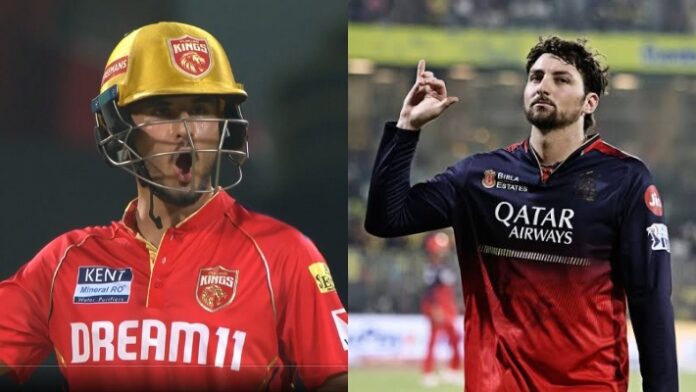 PBKS Nehal Wadhera and RCB Tim David PBKS Nehal Wadhera and RCB Tim David