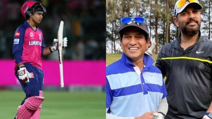 Sachin Tendulkar, Yuvraj Singh, and Vaibhav Suryavanshi Sachin Tendulkar, Yuvraj Singh, and Vaibhav Suryavanshi