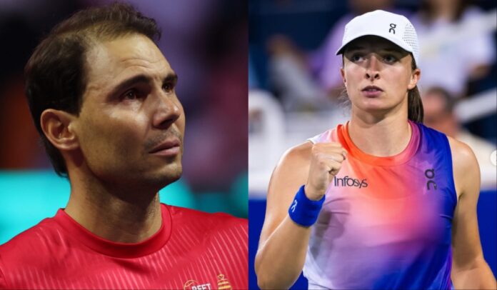 Rafael Nadal and Iga Swatek