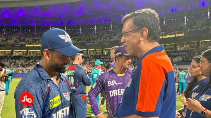 LSG Rishabh Pant and Sanjiv Goenka LSG Rishabh Pant and Sanjiv Goenka