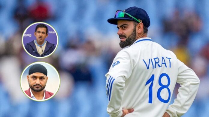 Virat Kohli, Gautam Gambhir, and Harbhajan Singh Virat Kohli, Gautam Gambhir, and Harbhajan Singh