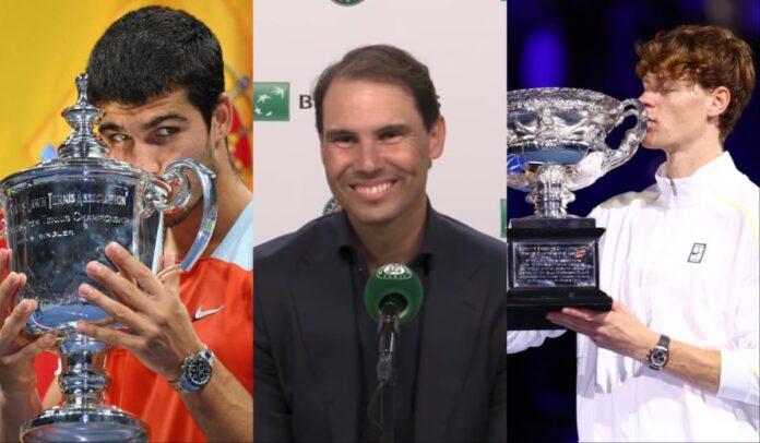 Carlos Alcaraz, Rafael Nadal, Jannik Sinner