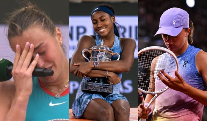 Aryna Sabalenka, Coco Gauff and Iga Swiatek