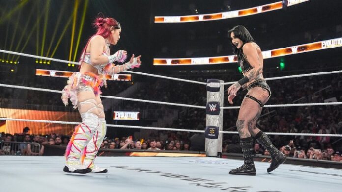 Iyo Sky and Rhea Ripley Iyo Sky and Rhea Ripley