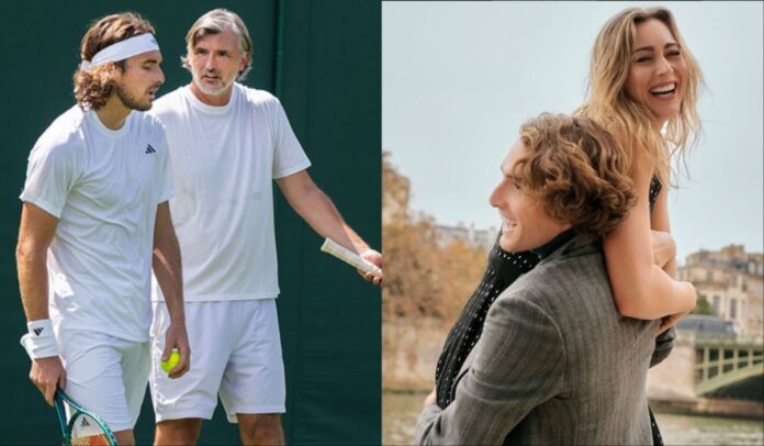 Goran Ivanisevic, Stefanos Tsitsipas and Paula Badosa