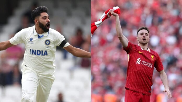 Mohammed Siraj and Diogo Jota