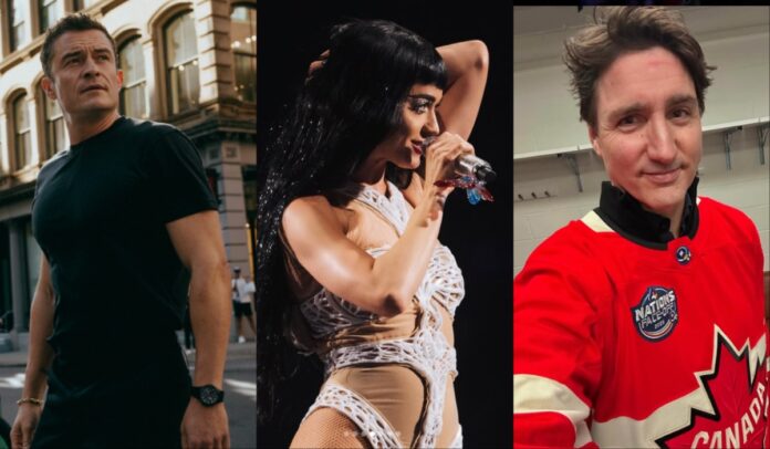 Orlando Bloom, Katy Perry and Justin Trudeau