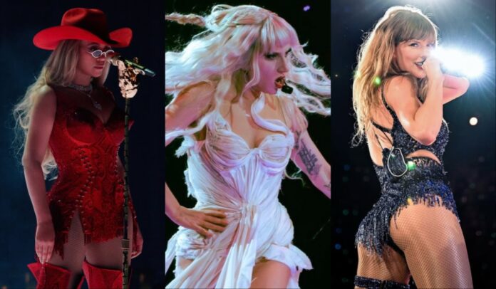 Beyonce, Lady Gaga and Taylor Swift